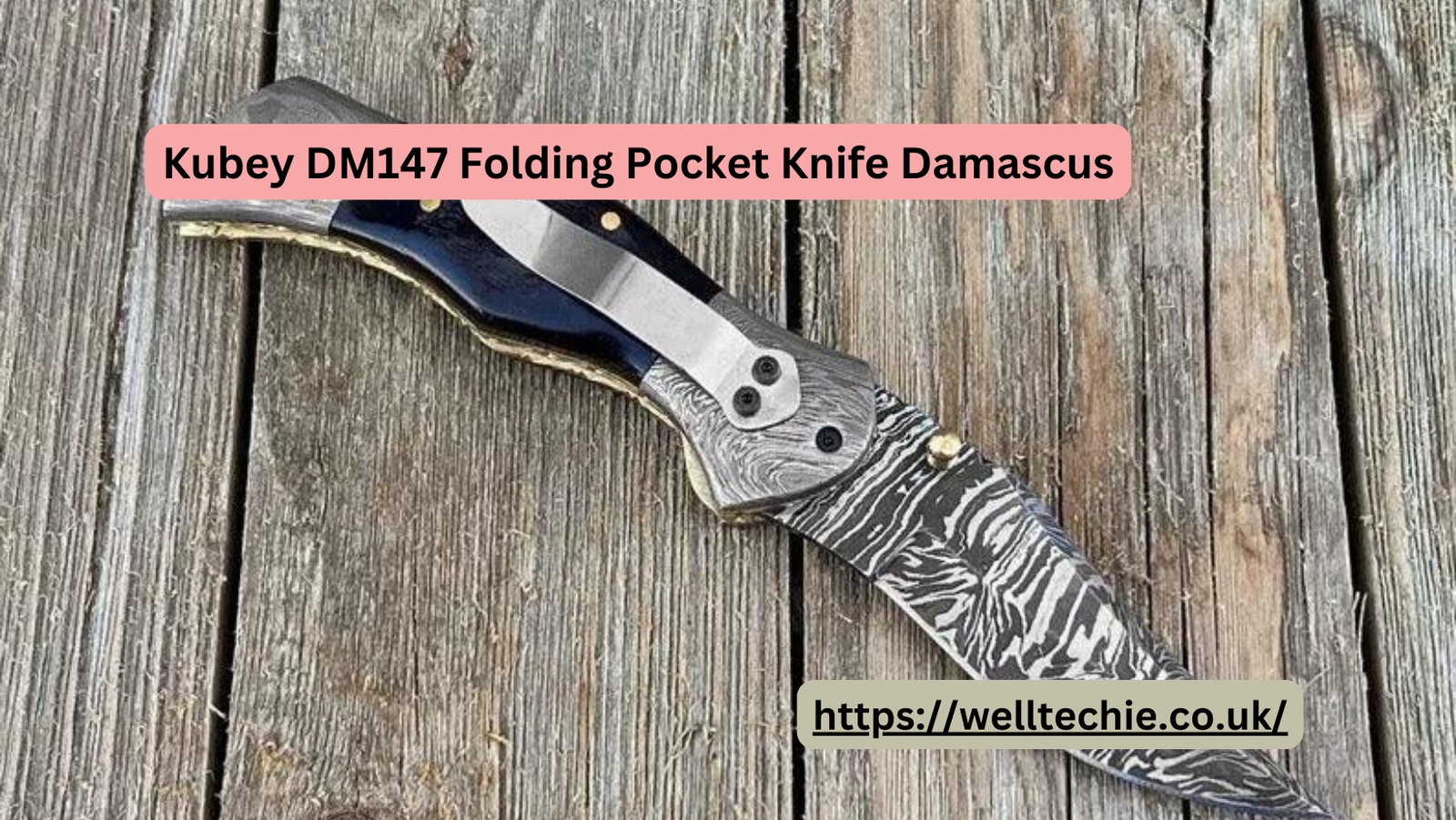 The Kubey DM147 Folding Pocket Knife Damascus
